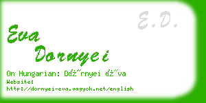 eva dornyei business card